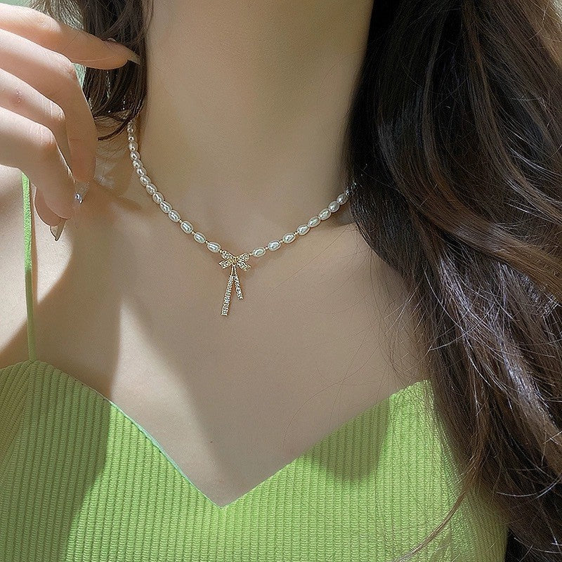 Women's Pearl High-grade Temperament Wild Sweater Chain Necklaces