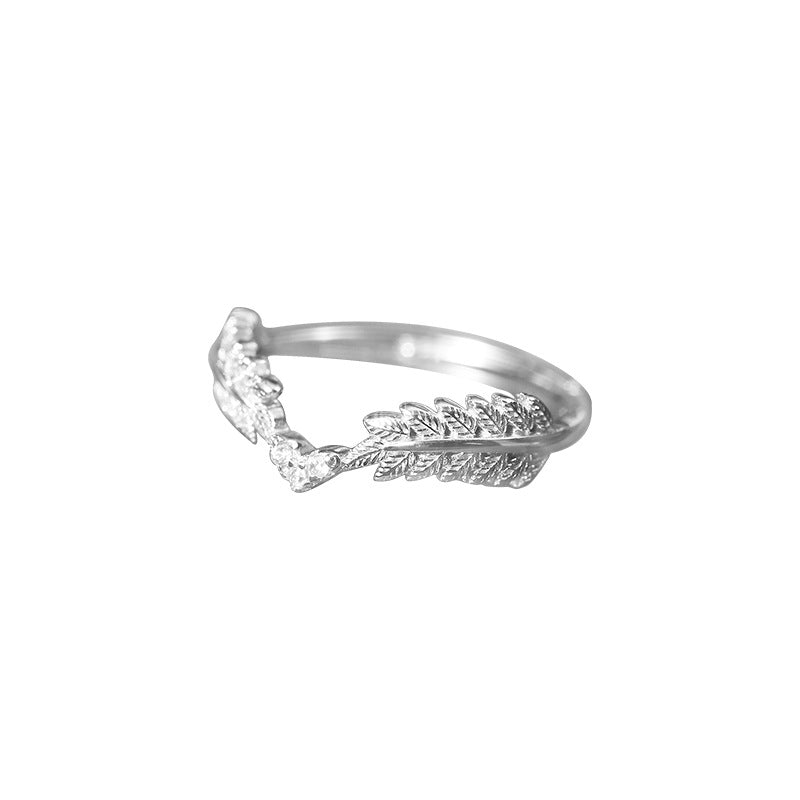 Women's Wheat Love Heart-shaped Light Luxury Minority Exquisite High-grade Simple Versatile Ring