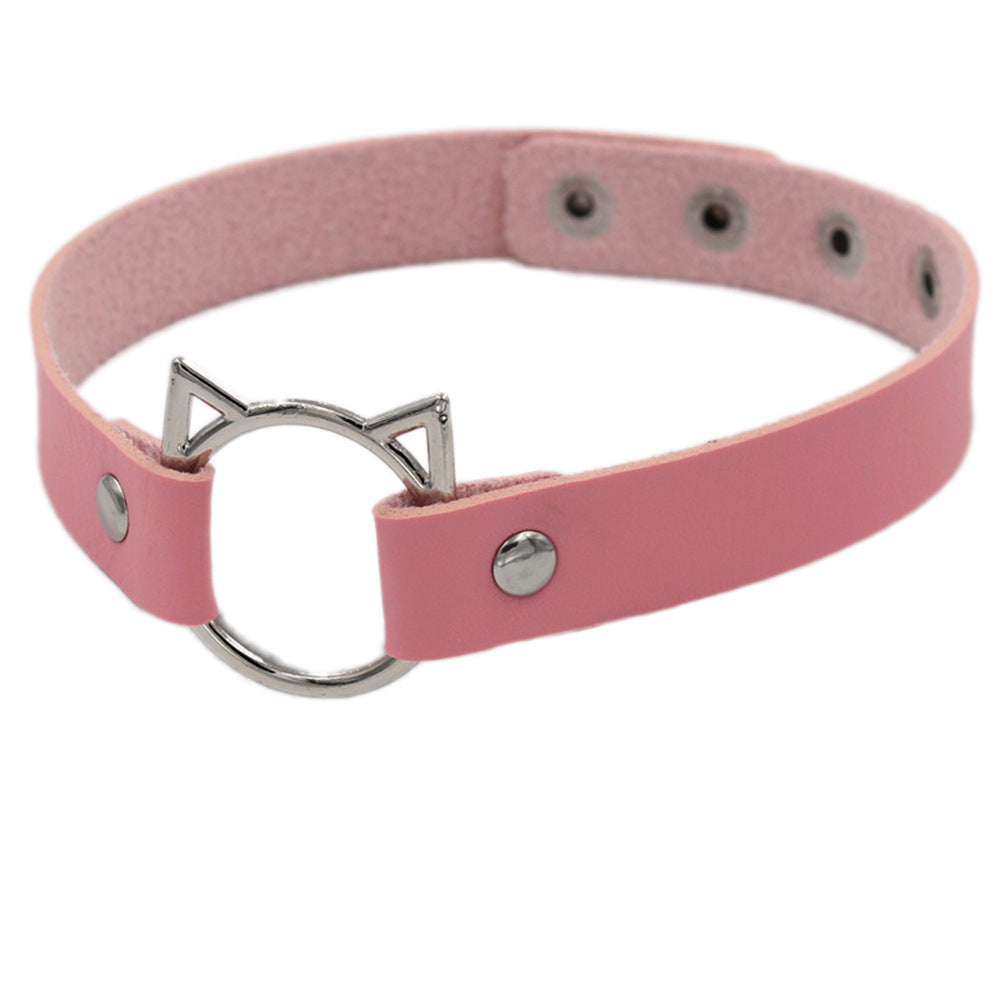 Skin Cat Head Collar Female Neck Band Necklaces