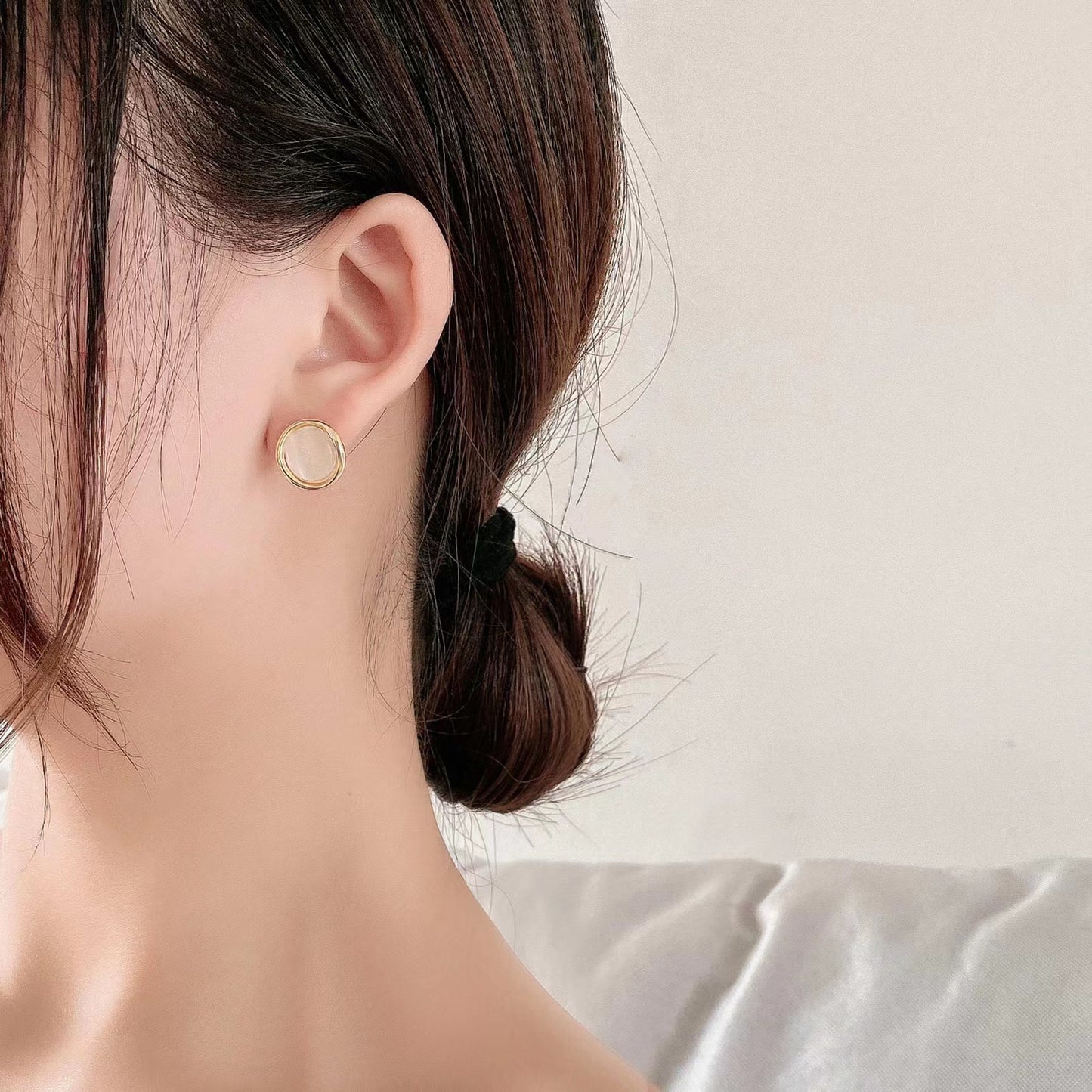 Sier Needle Gold Three Pairs Combination Female Earrings