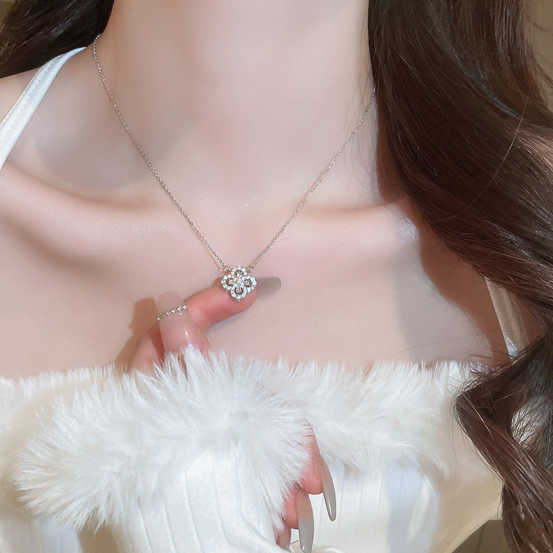 Women's Diamond Water Drop Tassel Light Luxury High-grade Niche Necklaces