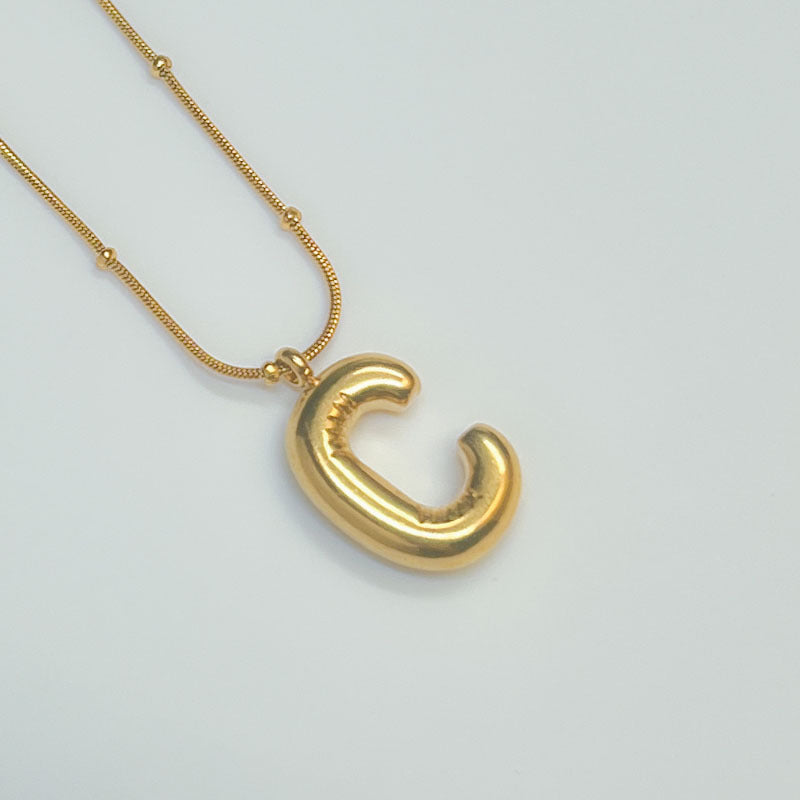 Female Summer Clavicle Chain Stainless Gold-plated Letters High-grade Necklaces