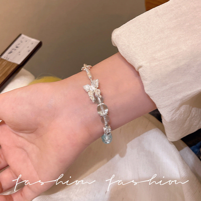 Style Pink Lotus Pond Butterfly Cherry Blossom Bracelets