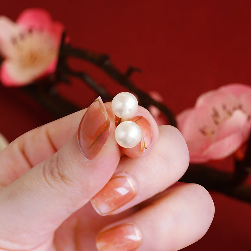 Women's Copper Alloy Simple Imitation Pearl Fresh Earrings