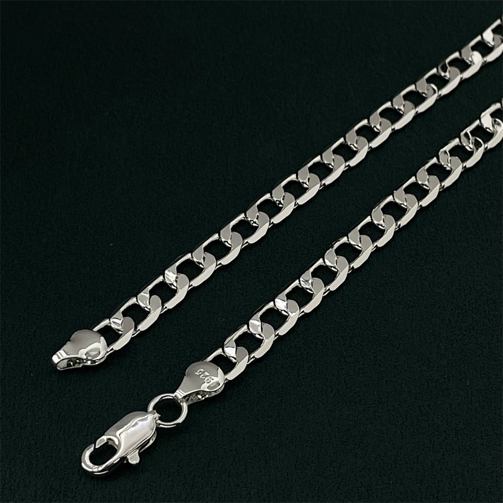 Beautiful Versatile Ornament Sier-plated One-to-one Side Necklaces
