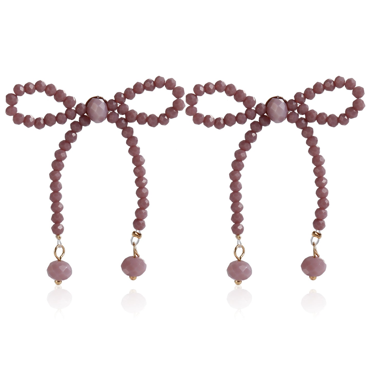 Women's Ornament Retro Imitation Pearl Bowknot Floral Earrings