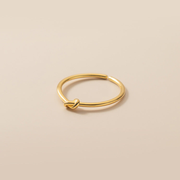 Line Knotted Simple High Sense Design Korean Style Cold Rings