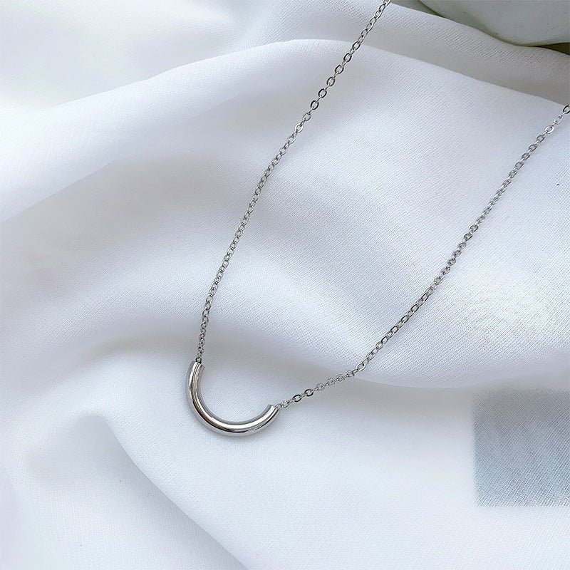 Female Niche Bag Twin Clavicle Chain Titanium Necklaces