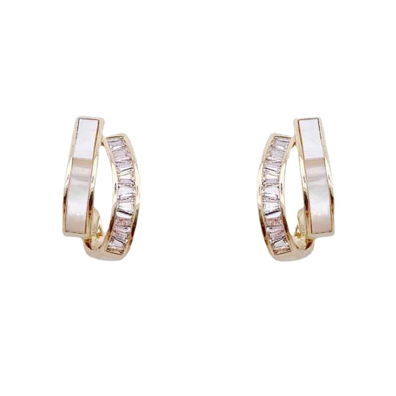 Women's Micro Inlaid Zircon Super Fairy Simple Small Stud Earrings