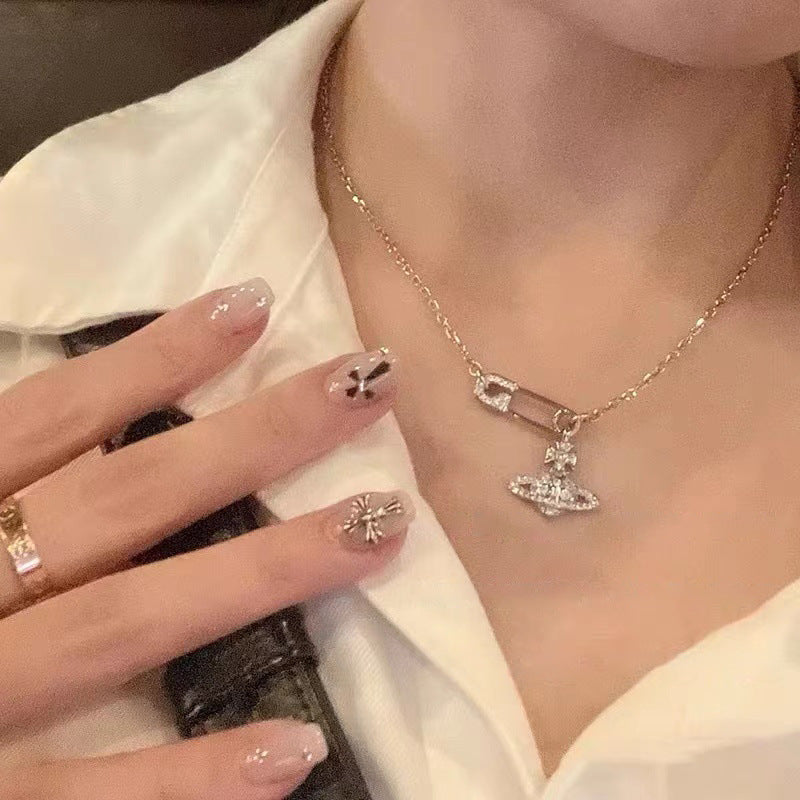 Women's Mother Pin Planet Simple Temperament Clavicle Necklaces