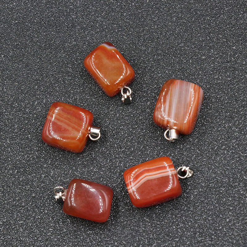 Stone Crystal Agate Small Colorful Jade Irregular Pendants