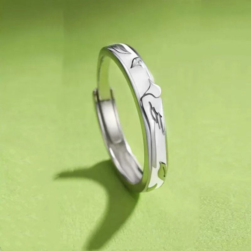 Met Couple Of Locust Bird Sterling Sier Female Male Rings