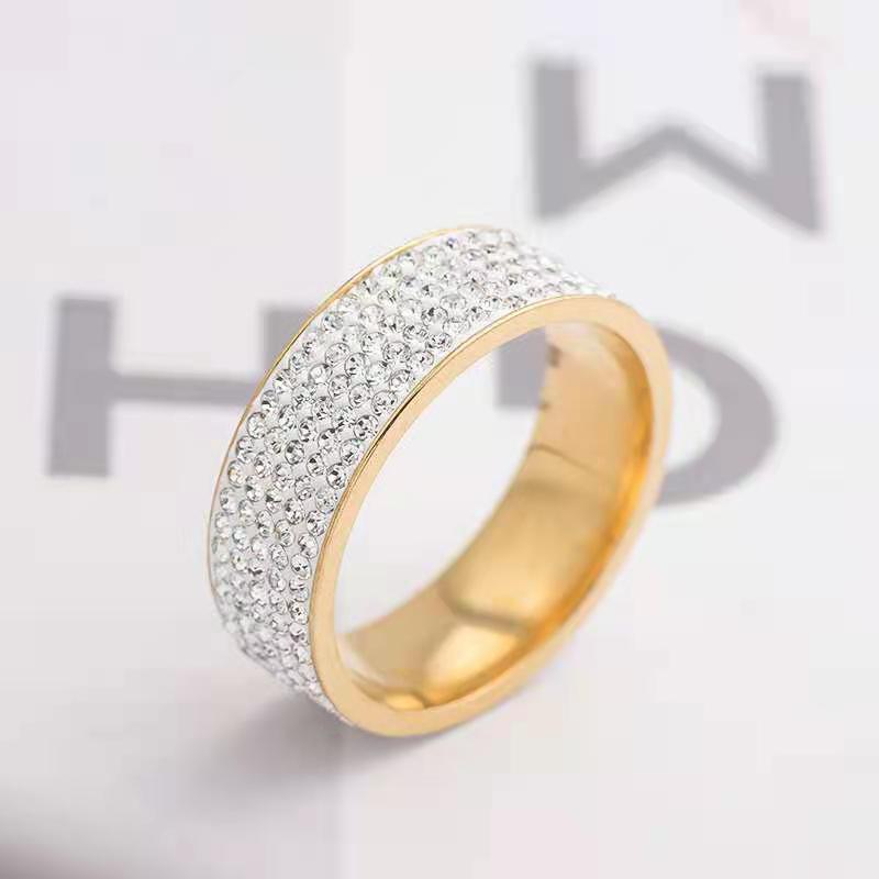 Width Gang Drill Titanium Steel Fashion Plaster Rings