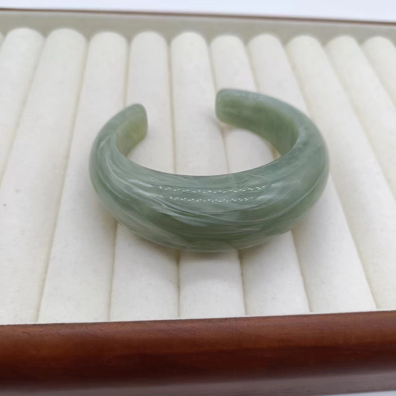 Orange Crescent Acrylic Design Simple High Sense Rings