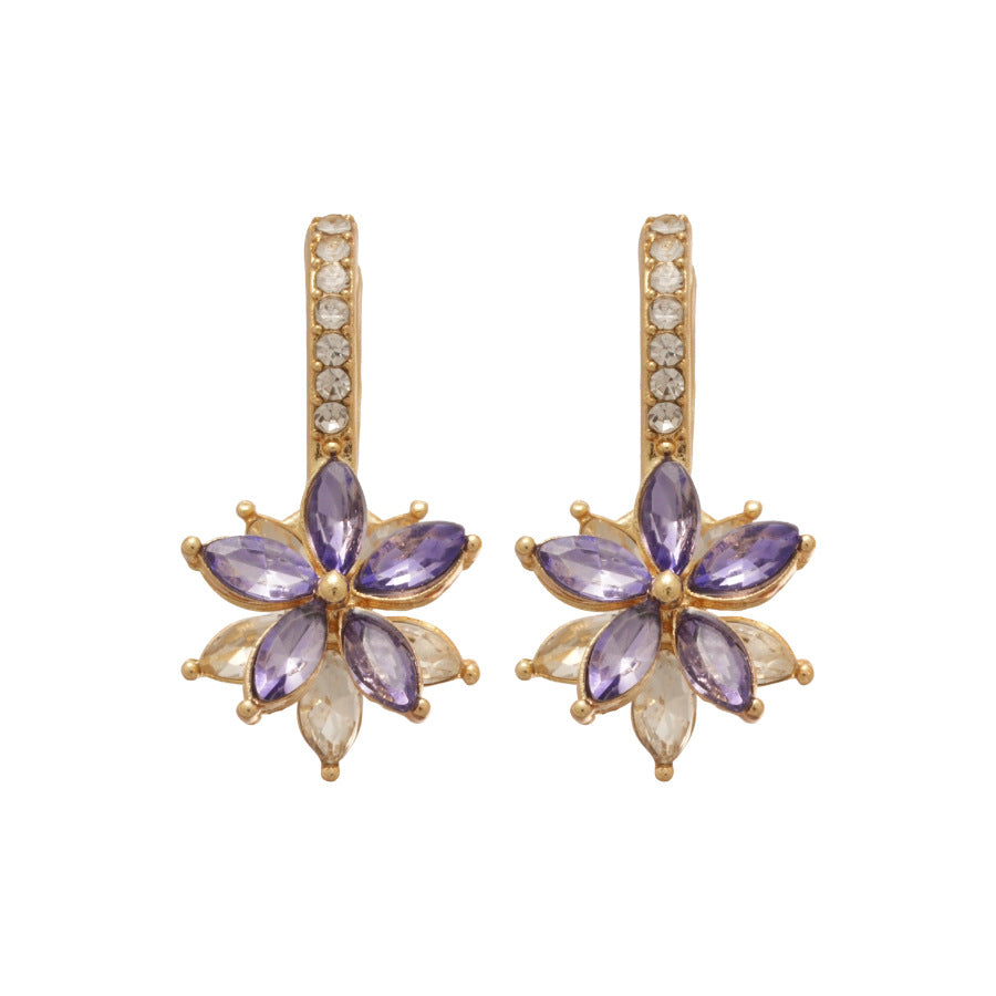 Flower Clips French Retro Fashion Delicate Light High Sense Ear Buckle