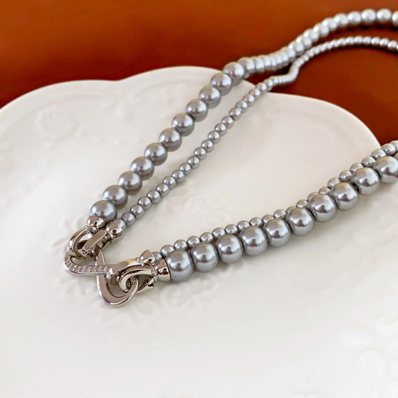 Women's Diamond Artificial Pearl Vintage Court Style Necklaces