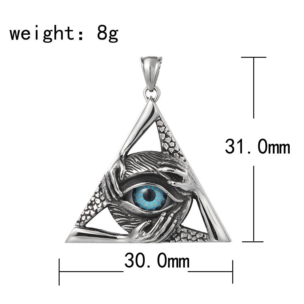 Casting Triangle Eye Stainless Fashion Accessories Necklaces