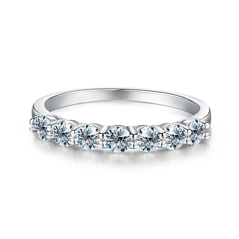Sterling Simple Moissanite Full Diamond High-grade Rings
