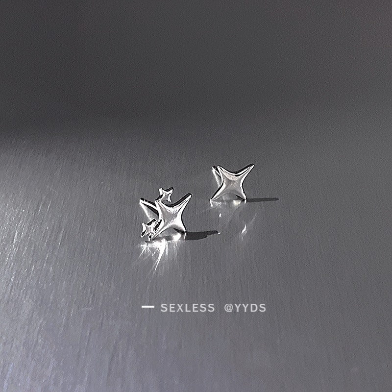 Women's Star High-grade Temperament Auricular Needle Design Clip Rings