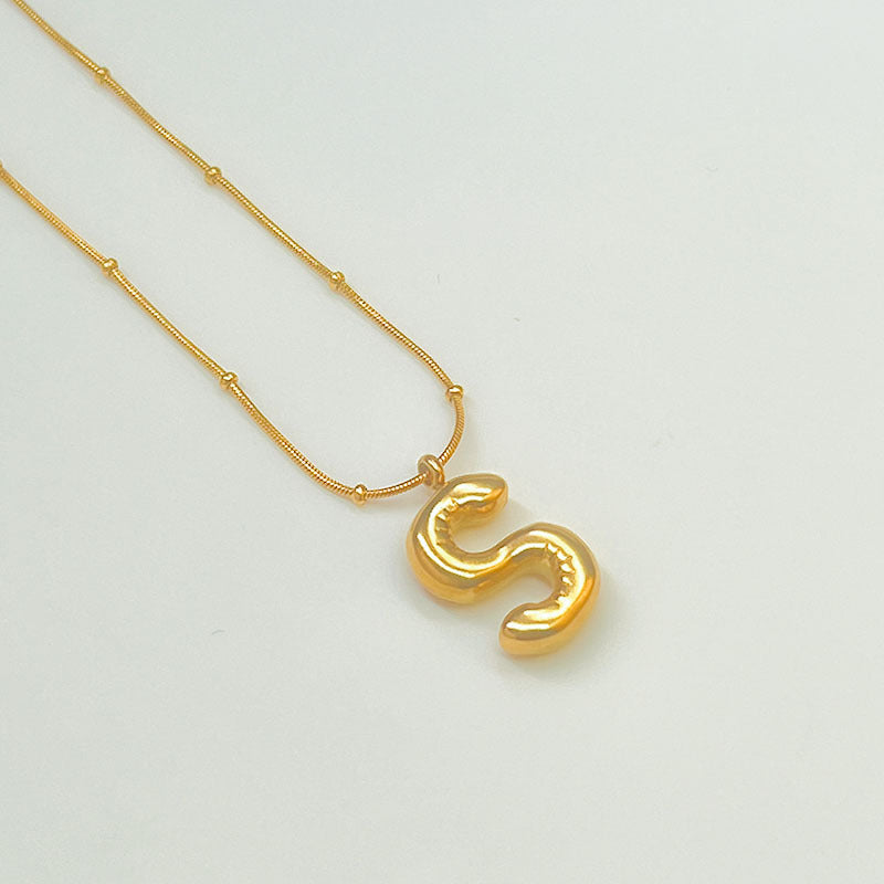 Female Summer Clavicle Chain Stainless Gold-plated Letters High-grade Necklaces