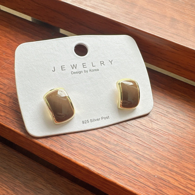 Drop Glazed Female Niche Design Advanced Light Earrings