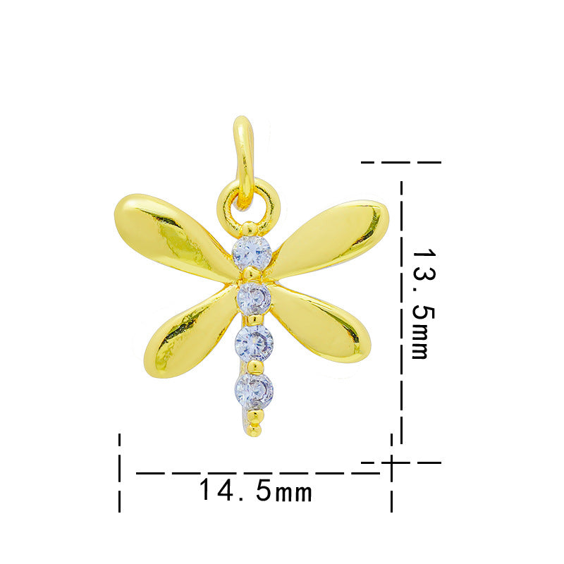 Copper Micro Inlay Real Gold Plating Accessories Pendants