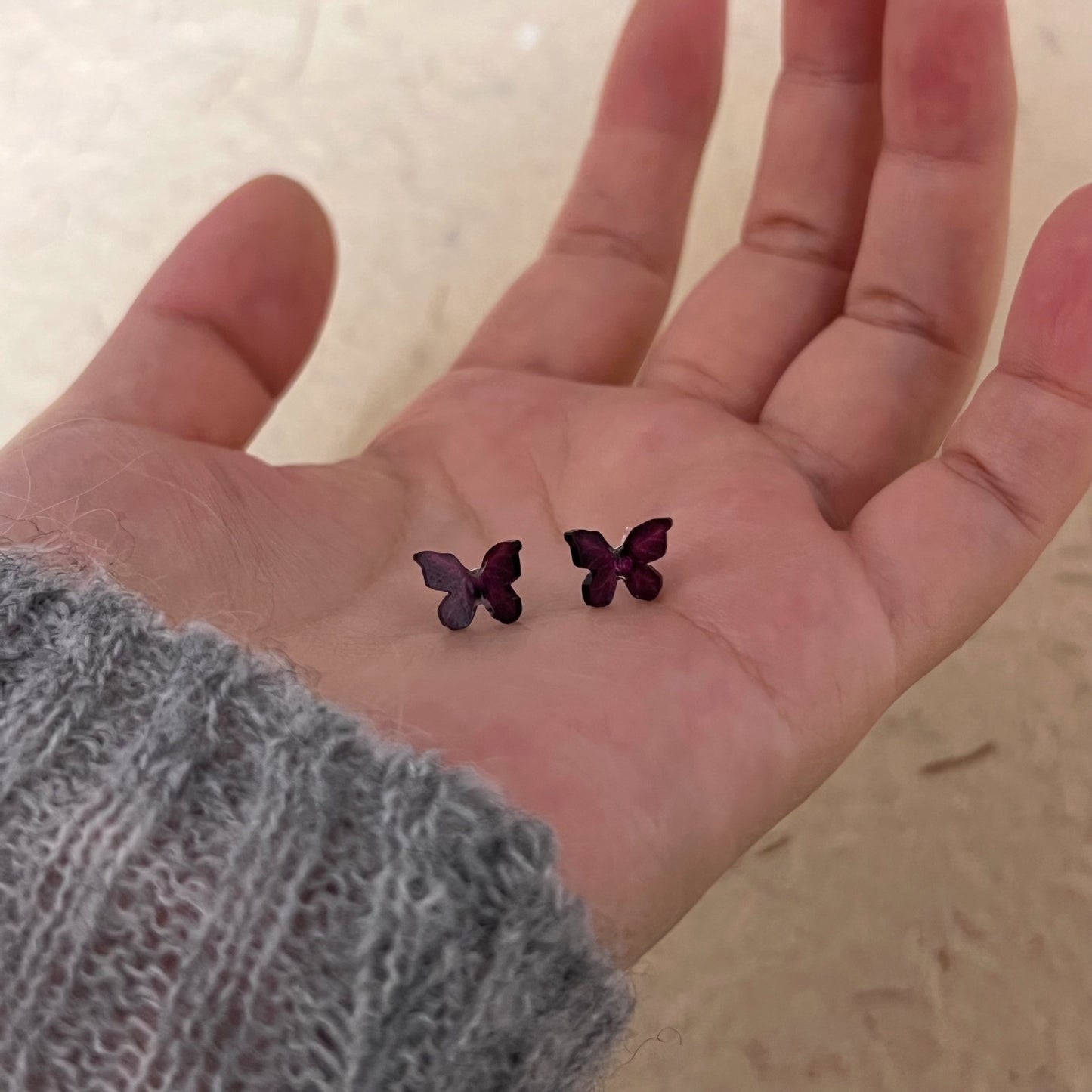 Super Fairy Sweet Butterfly Black White Earrings