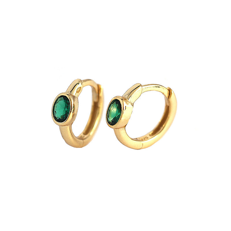 Women's Sier Minimalist Style Egg Type Zircon Rings