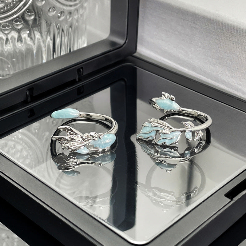 Glazed Enamel Open Female Cold Wind No Rings