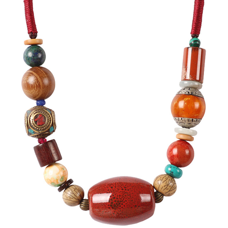 Women's Ethnic Style Characteristic Retro Easy Matching Necklace