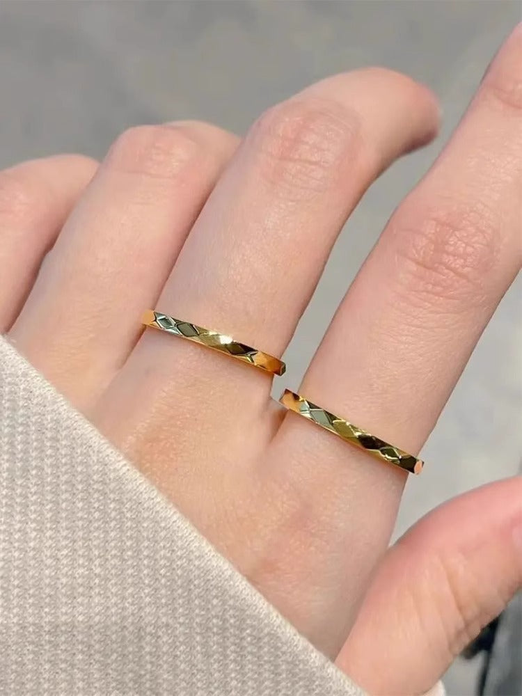 Super Shining Prism Female Simple Cold Style Rings