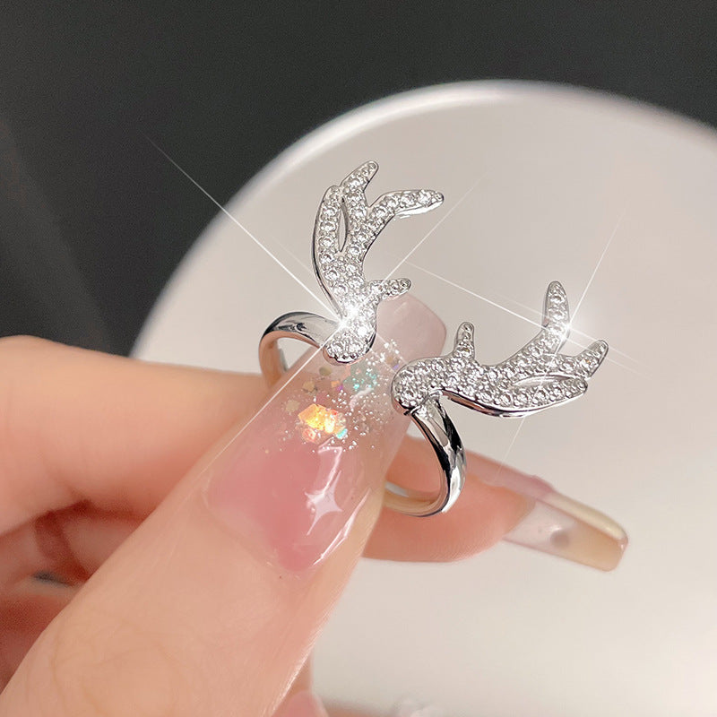 Super Fairy Zircon Butterfly Open Index Rings