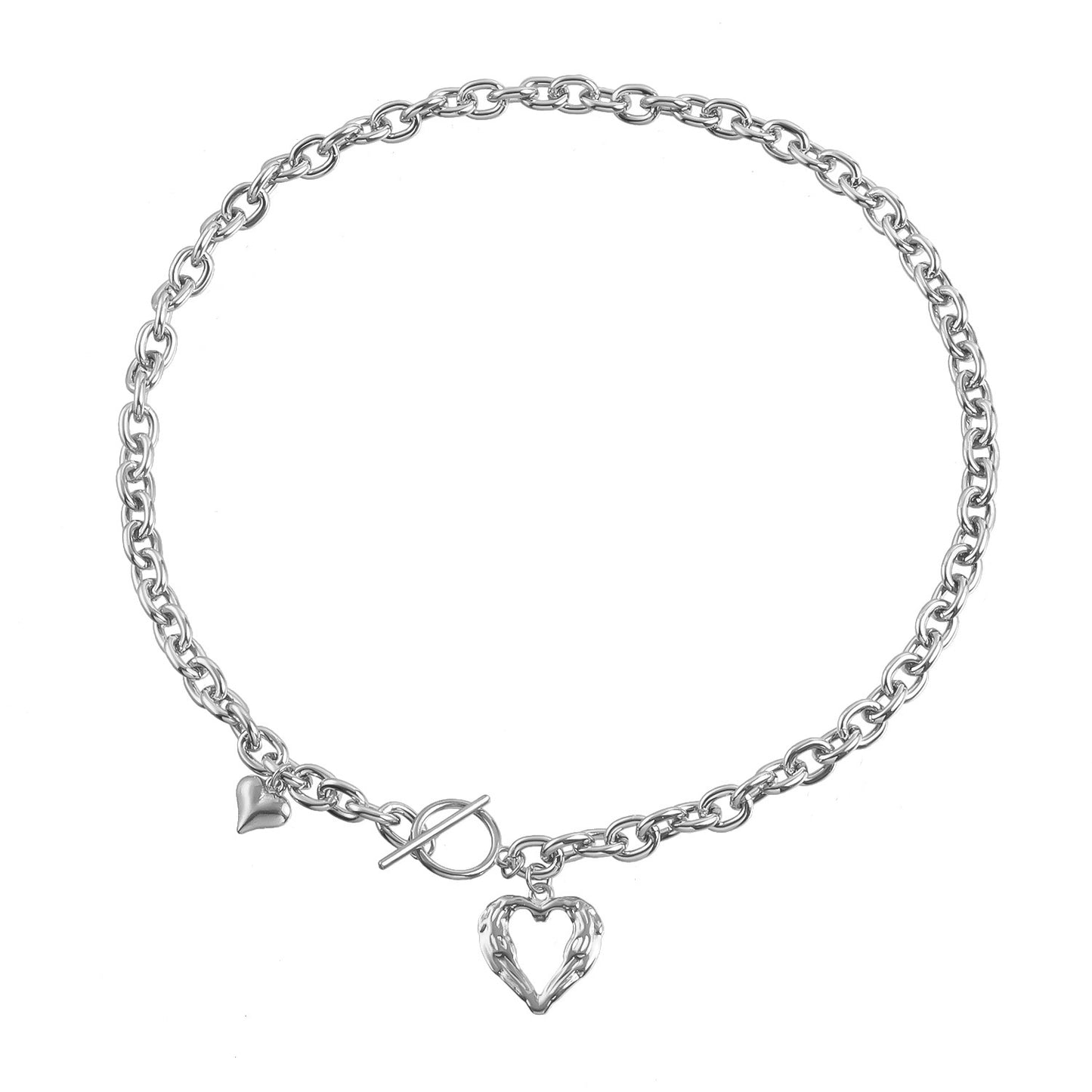 Ornament Cold Style Elegant Thick Aluminum Zipper Necklaces