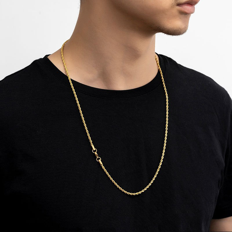Ornament Simple Clavicle Chain Gold Curb Necklaces