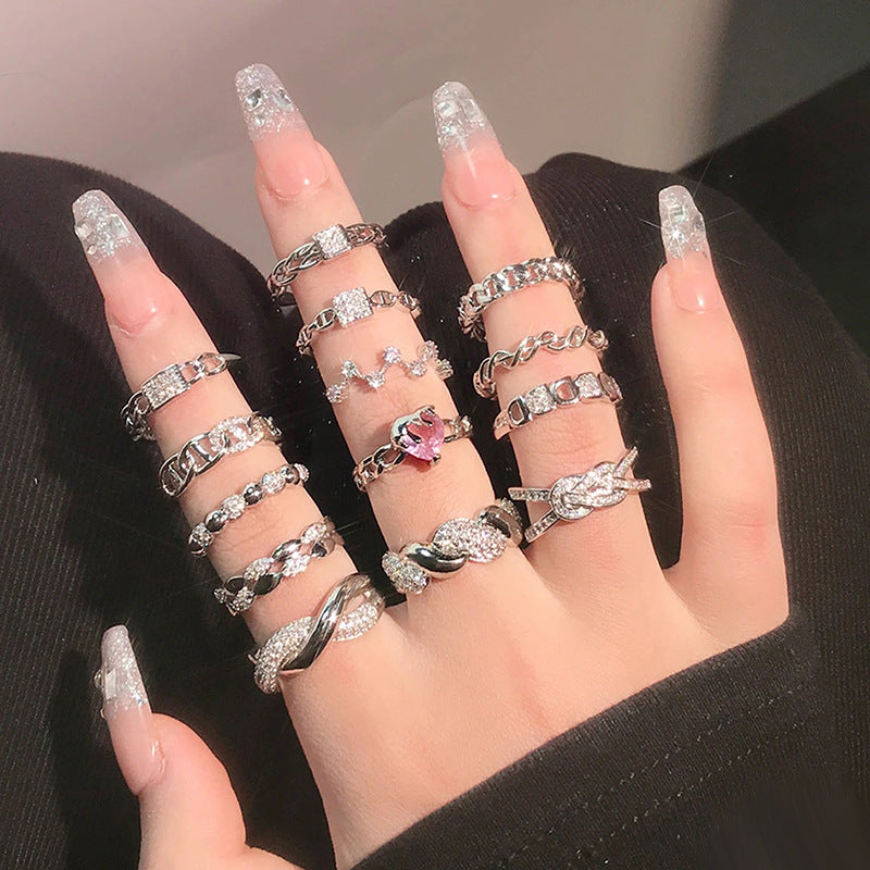 Twist Temperament Open Cold Style Personality Versatile Opening Rings