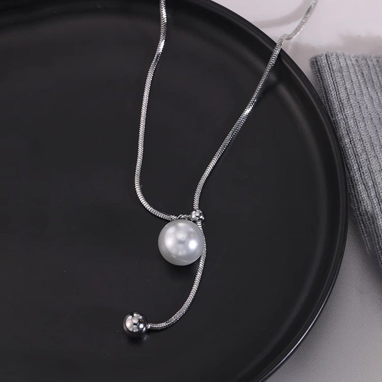 Women's Pearl Sweater Chain Light Luxury Temperament Necklaces