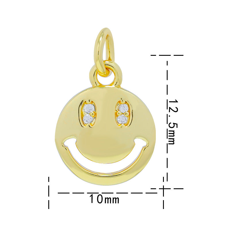 Copper Micro Inlay Real Gold Plating Accessories Pendants