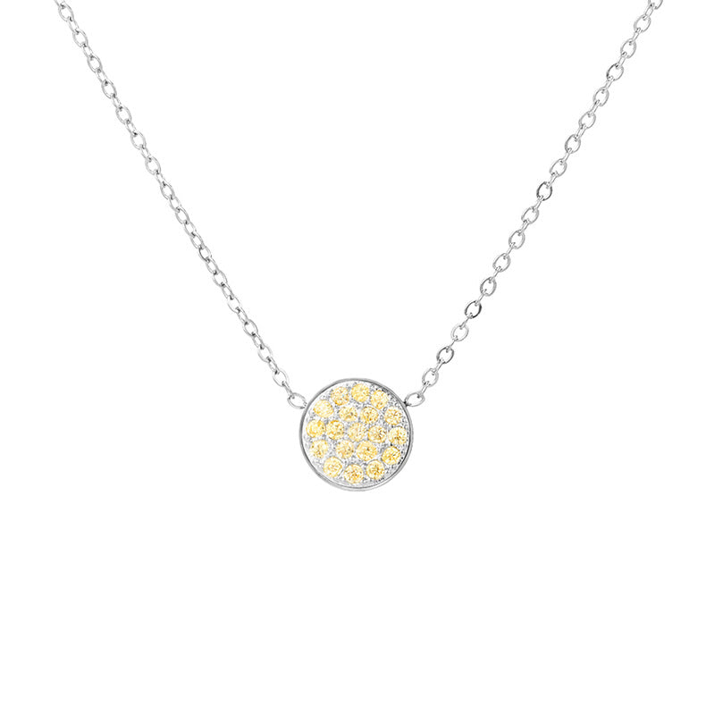 Luxury Full Diamond Versatile Small Titanium Steel Necklaces