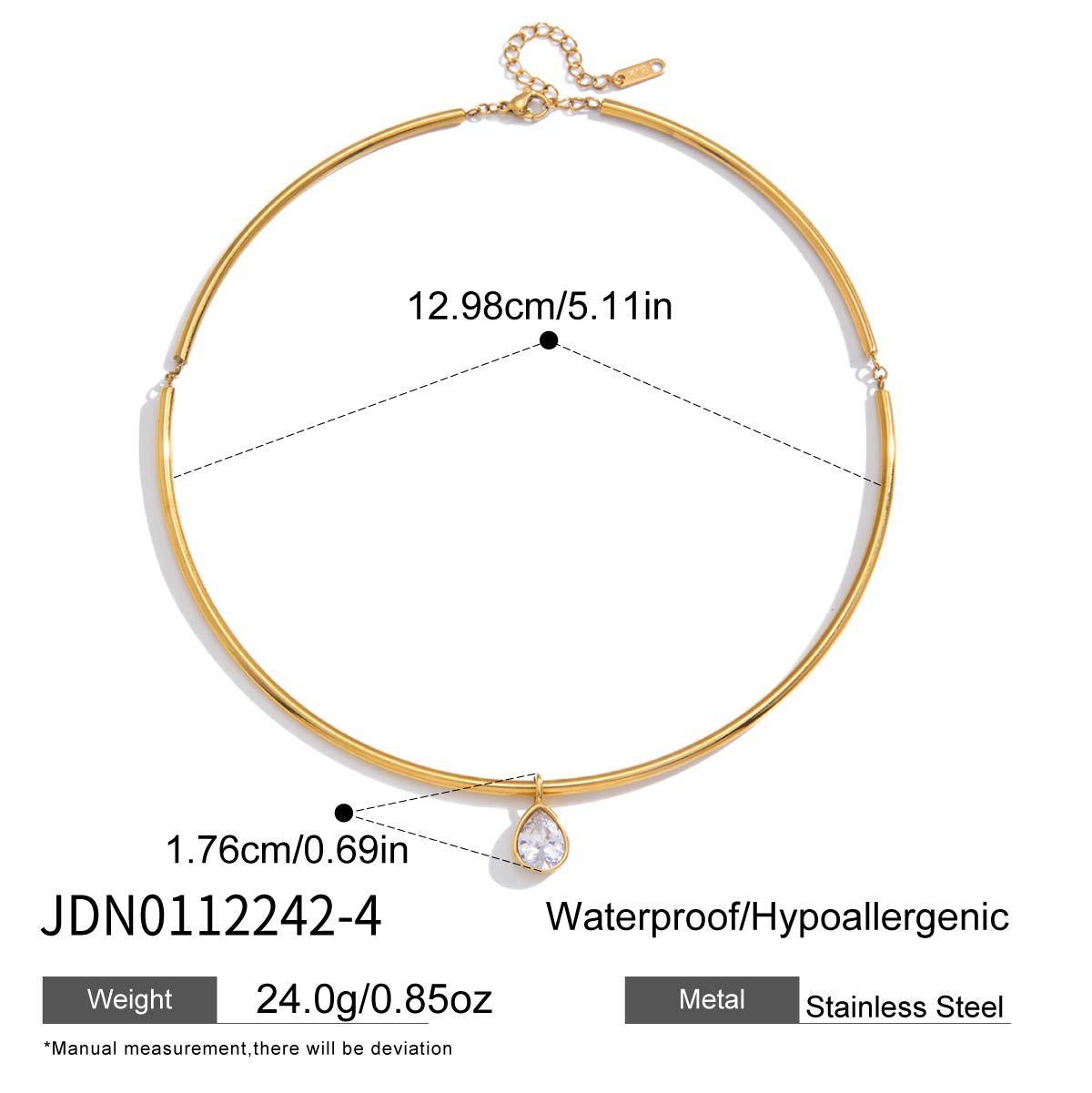 Ding Zircon Stainless Steel Collar Female High-grade Titanium Light Luxury Necklace