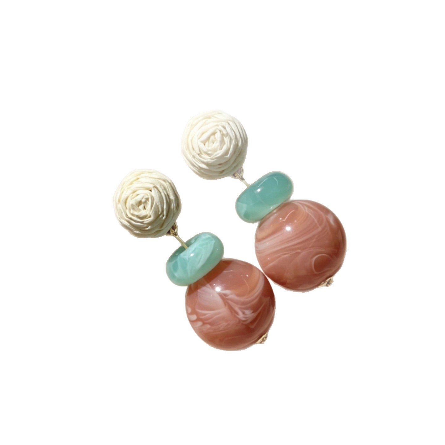 Color Matching Chinese Style Gentle Atmosphere Earrings