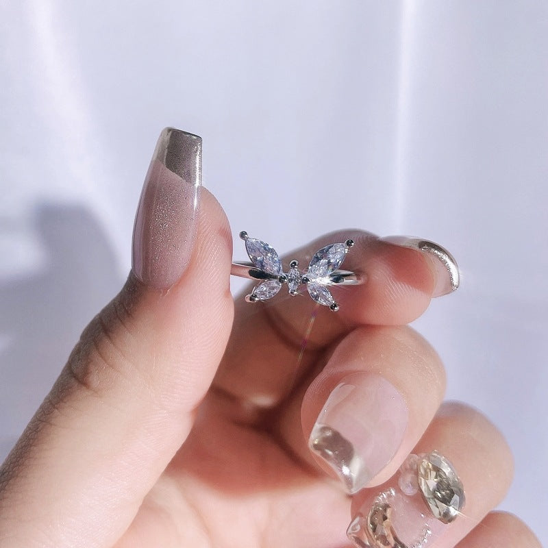 Zircon Female Design Sweet Cool Index Finger Cold Style Rings