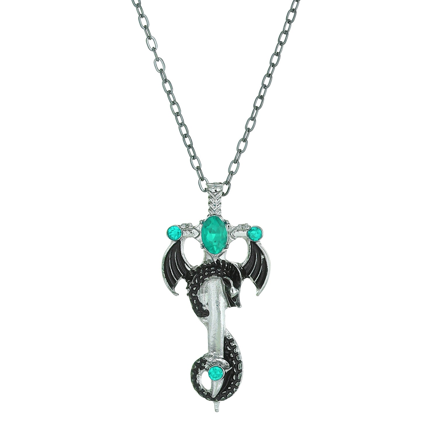 Flying Dragon Style Retro Design Cross Necklaces