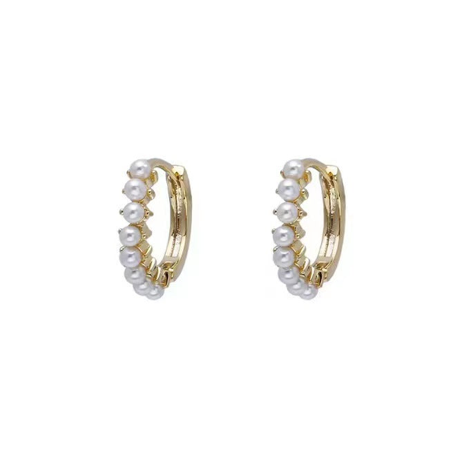 Women's Simple Compact Pearl Clip Trendy Temperament High Grade Elegant Earrings
