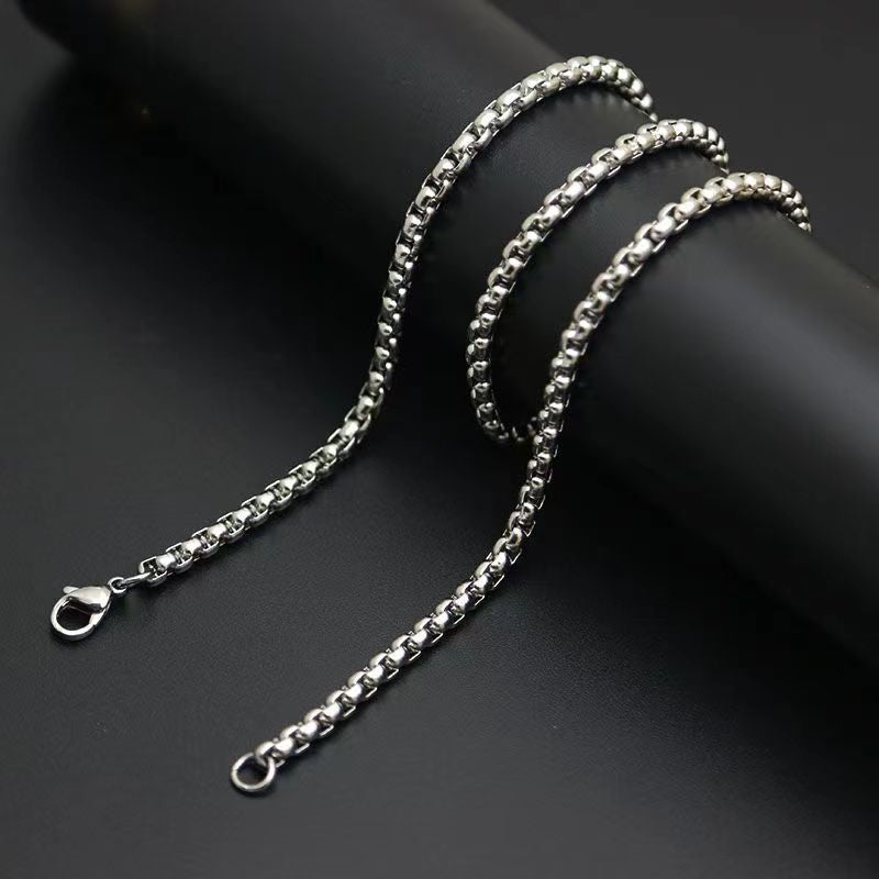 Men's Titanium Steel Fashionable Basic Style Simple Good Texture Personality Necklaces