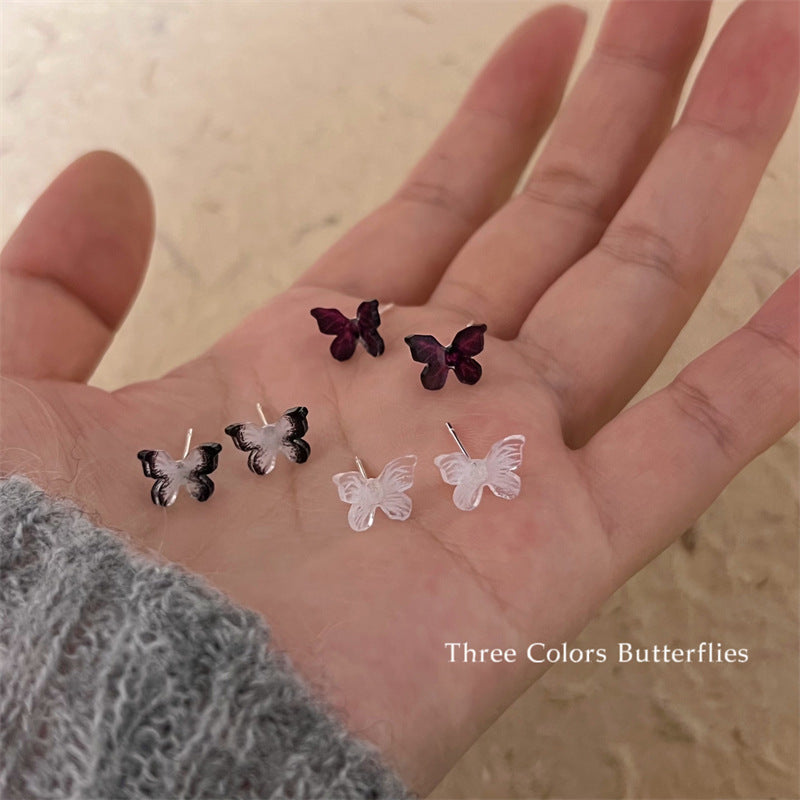 Super Fairy Sweet Butterfly Black White Earrings
