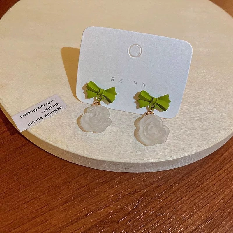 Women's Sier Needle Korean Style French Temperamental Pearl Earrings