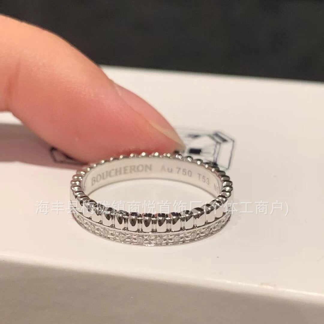 Women's & Men's Pure Sier Two-circle Small Rotatable Good Luck Comes Fashion Rings