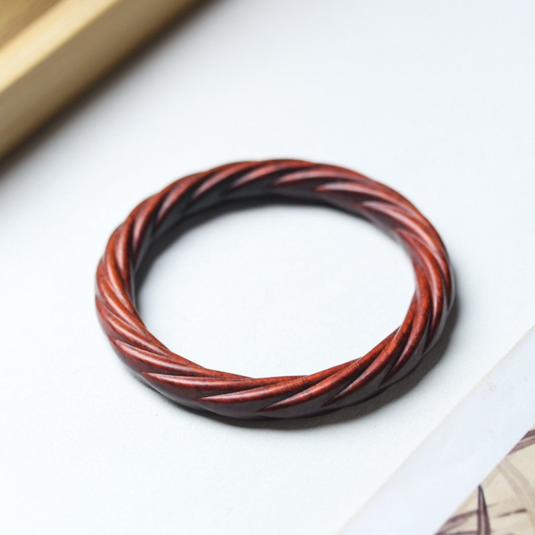 Natural Peachwood Highest-ranking Imperial Concubine Beauty Plain Bracelet