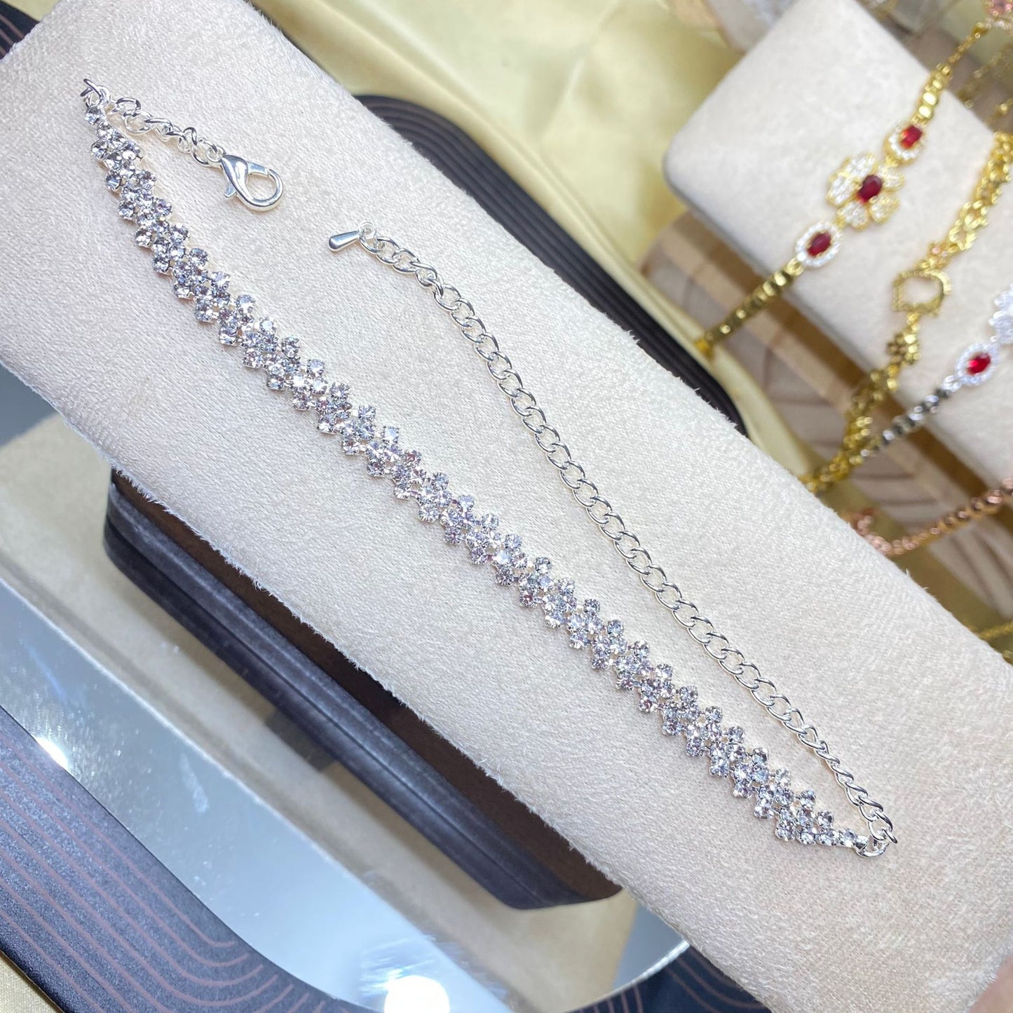 Rhinestone Simple Square Light Luxury High-grade Bracelet