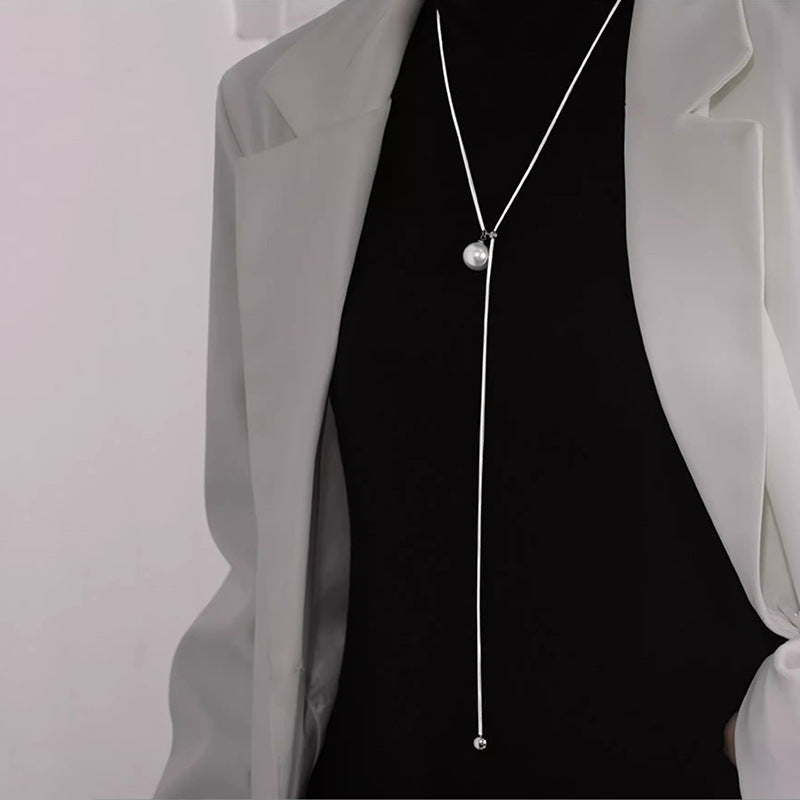 Women's Pearl Sweater Chain Light Luxury Temperament Necklaces